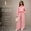 Laymox Women's Premium Relaxed Fit Co-Ord Set – Blush Pink