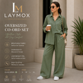 Laymox Women's Premium Oversized Co-Ord Set – Olive Green