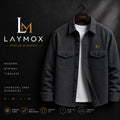 Laymox Premium Oversized Cotton Twill Overshirt - Charcoal Grey