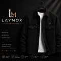 Laymox Premium Oversized Cotton Twill Overshirt - Jet Black