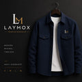 Laymox Premium Oversized Cotton Twill Overshirt - Navy Blue
