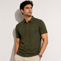 LAYMOX Premium Knit Polo T-Shirt – Olive Green | Anti-Curl Collar